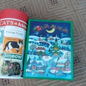 Vintage Puzzle - Blue and Green